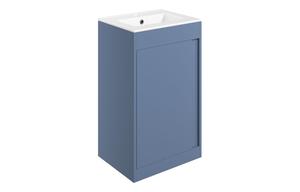Carina 510mm Floor Standing Unit Inc. Basin - Matt Misty Blue